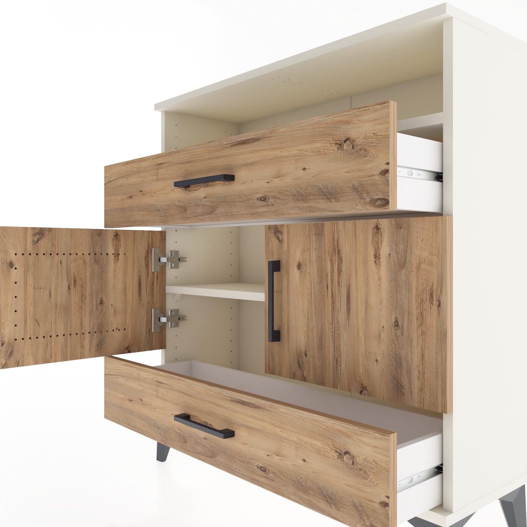 Woodntry Modular Dresser Moonstone 88x30x84 cm Functional F48-1