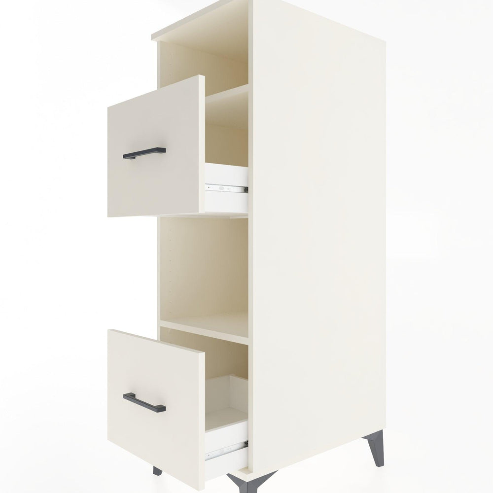Woodntry Modular Cabinet Moonstone 44x30x122 cm with Drawers and Shelves CR98-1