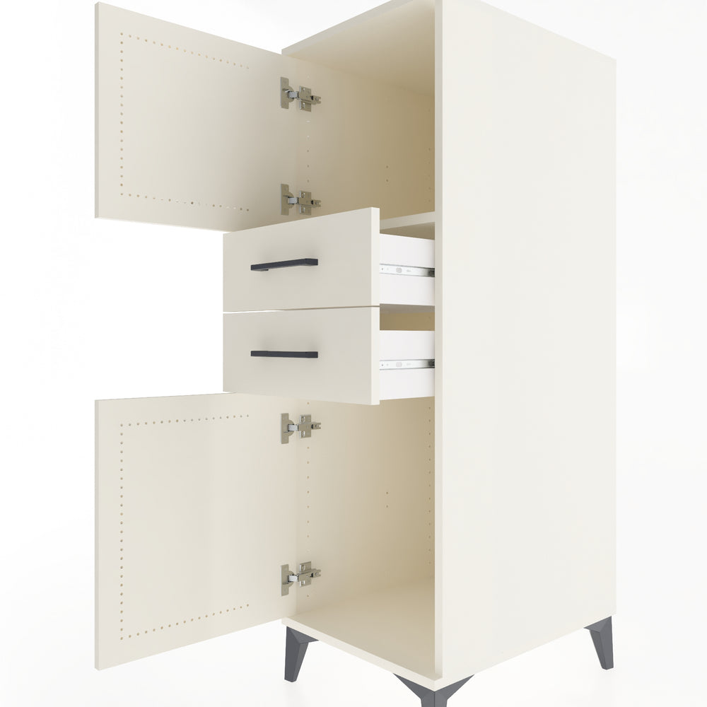 Woodntry Modüler Dolap Aytaşı 44x59x122 cm Kapaklı ve Çekmeceli KC48-1