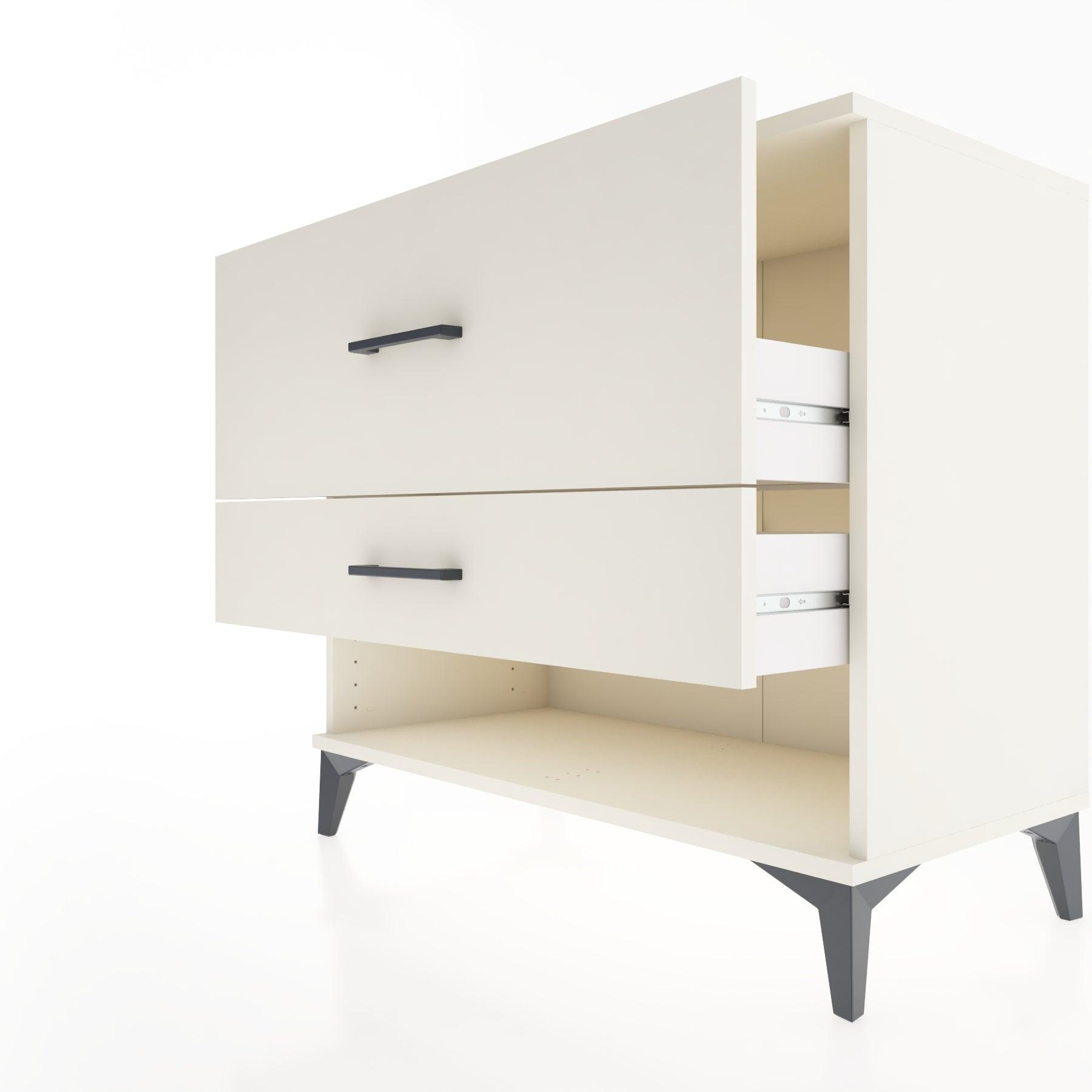 Woodntry Modüler Şifonyer Aytaşı 88x44x68 cm Çekmeceli ve Raflı CR48-1