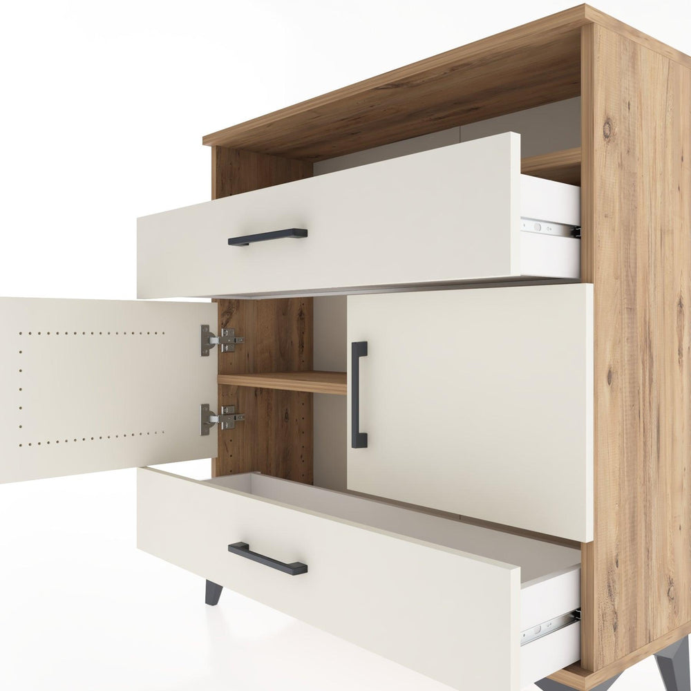 Woodntry Modüler Şifonyer Çam 88x30x84 cm Fonksiyonel F48-3