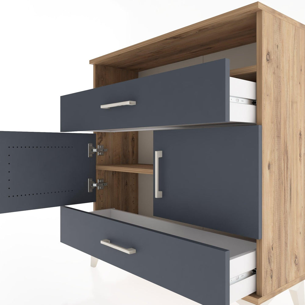 Woodntry Modüler Şifonyer Çam 88x30x84 cm Fonksiyonel F48-3