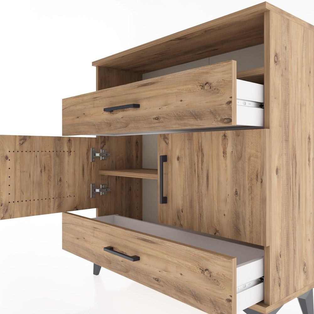 Woodntry Modüler Şifonyer Çam 88x30x84 cm Fonksiyonel F48-3