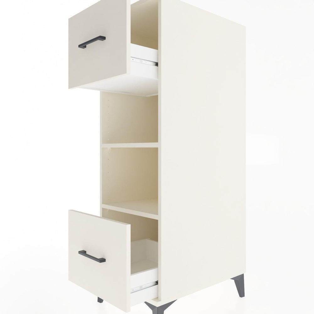 Woodntry Modular Cabinet Moonstone 44x30x122 cm with Drawers and Shelves CR99-1