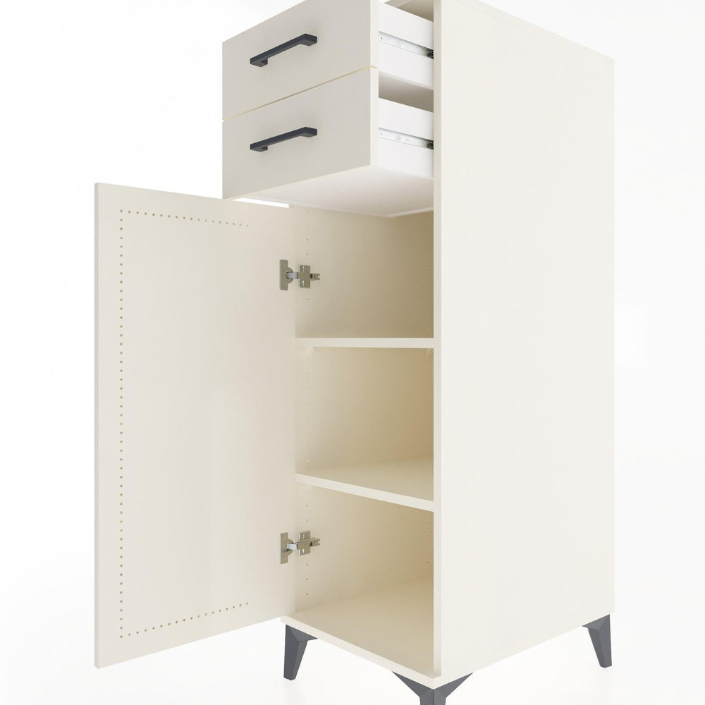 Woodntry Modular Cabinet Moonstone 44x30x122 cm with Doors and Drawers KC49-1
