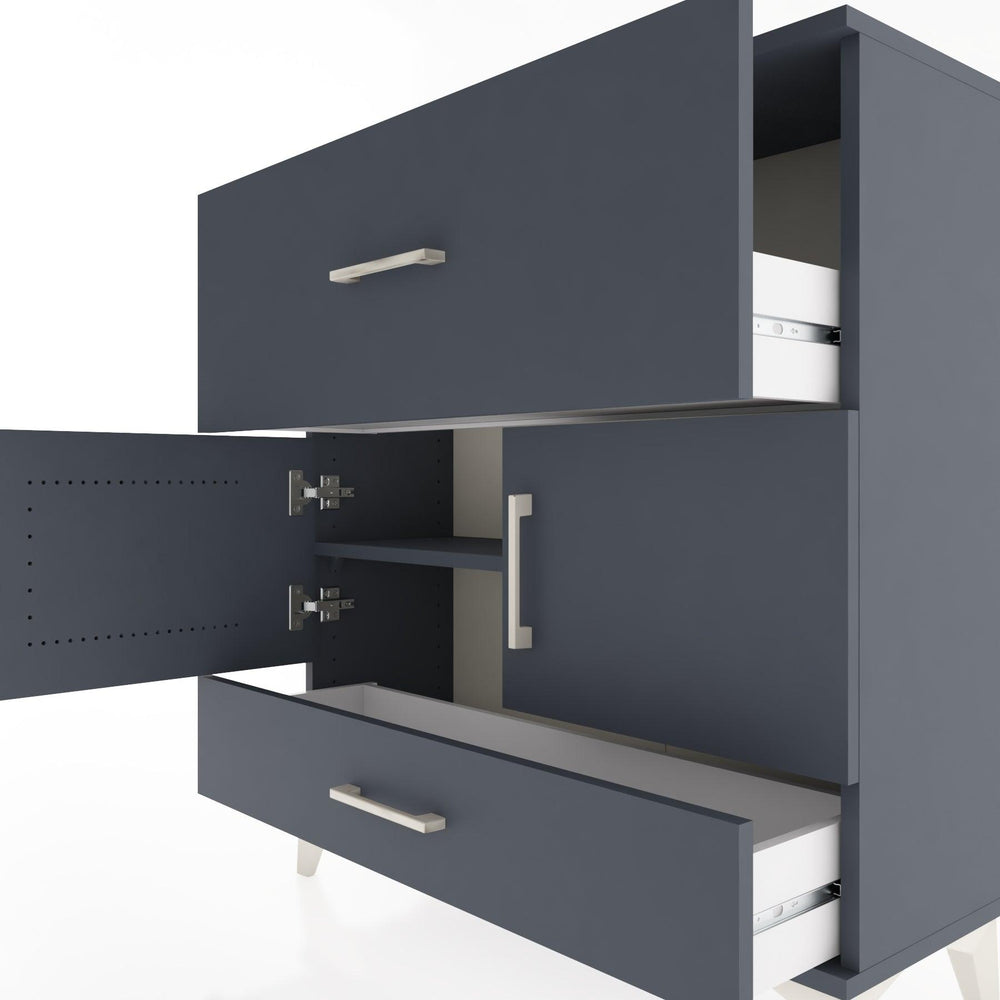Woodntry Modular Dresser Anthracite 88x30x84 cm with Cover and Drawer KC49-2