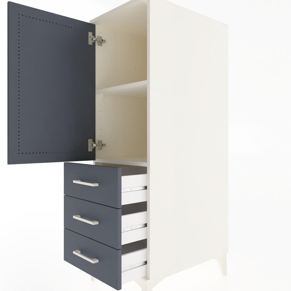 Woodntry Modular Cabinet Moonstone 44x30x122 cm with Doors and Drawers KC134-1