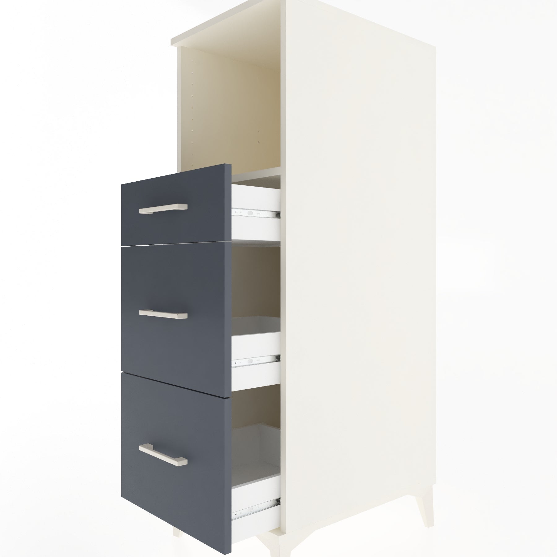 Woodntry Modular Cabinet Moonstone 44x59x122 cm with Drawers and Shelves CR100-1