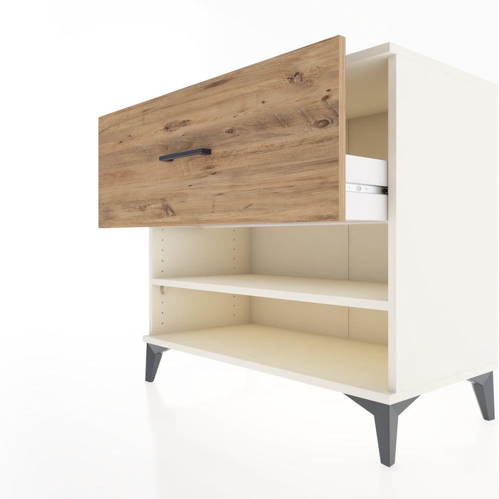 Woodntry Modüler Şifonyer Aytaşı 88x44x68 cm Çekmeceli ve Raflı CR50-1