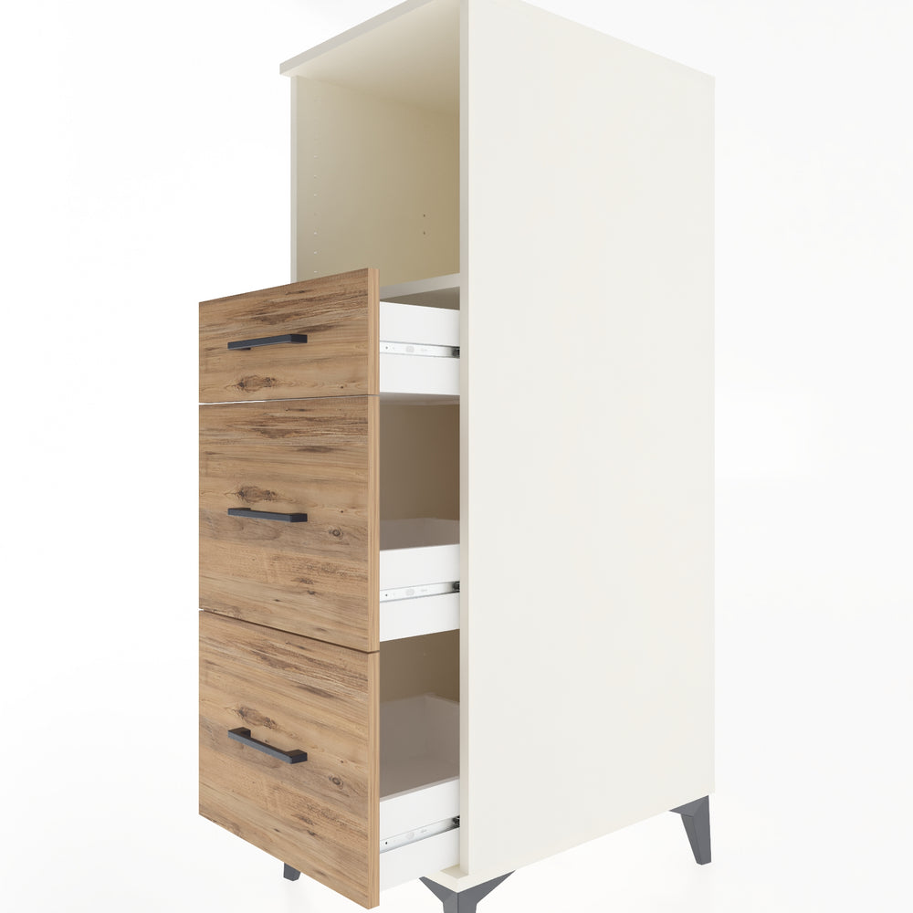 Woodntry Modular Cabinet Moonstone 44x59x122 cm with Drawers and Shelves CR100-1