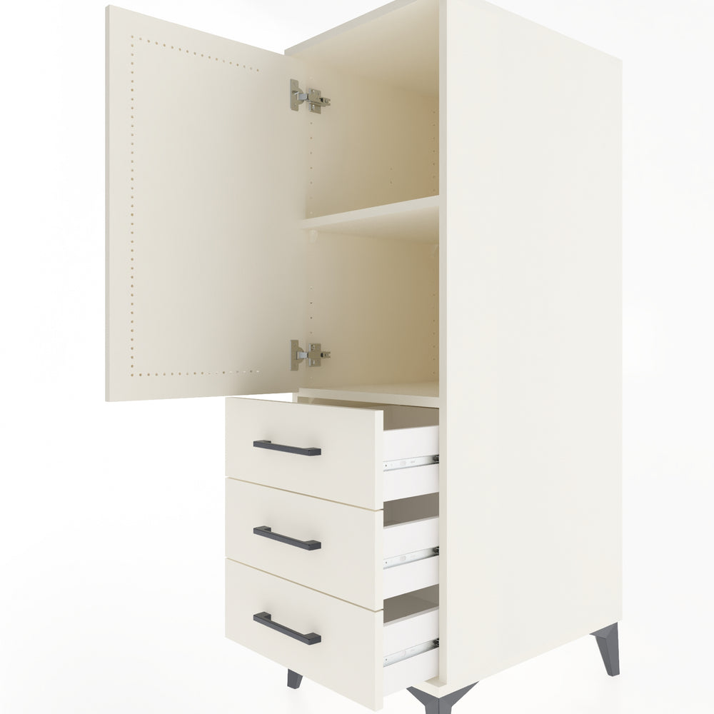 Woodntry Modular Cabinet Moonstone 44x59x122 cm with Doors and Drawers KC50-1