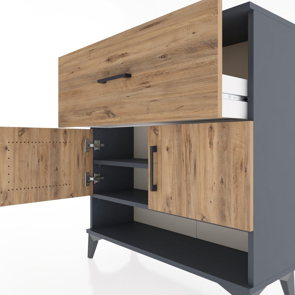 Woodntry Modular Dresser Anthracite 88x30x84 cm Functional F50-2