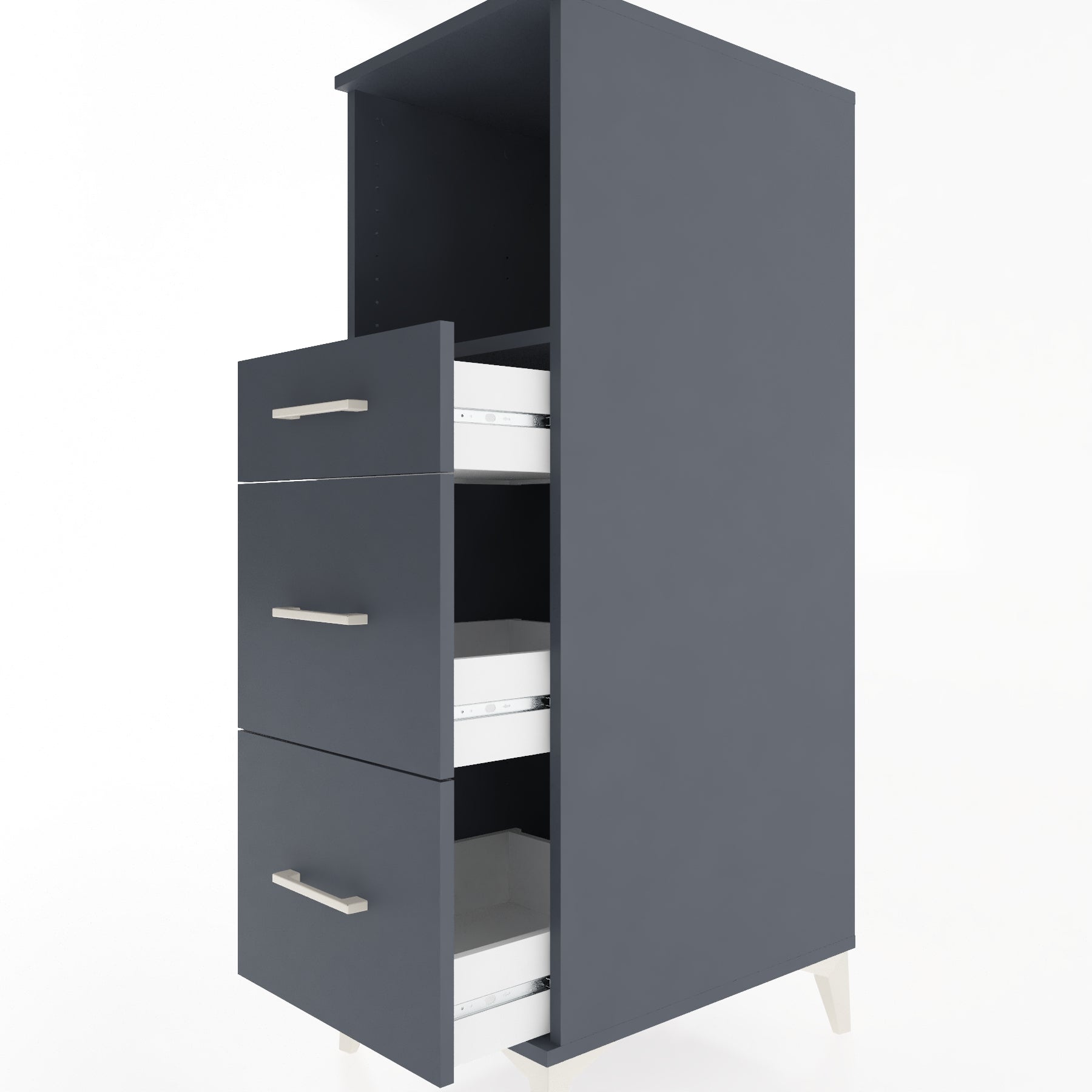 Woodntry Modular Cabinet Anthracite 44x59x122 cm with Drawers and Shelves CR100-2
