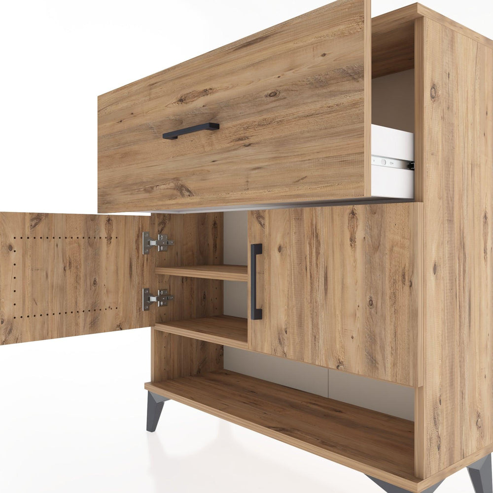 Woodntry Modüler Şifonyer Çam 88x30x84 cm Fonksiyonel F50-3