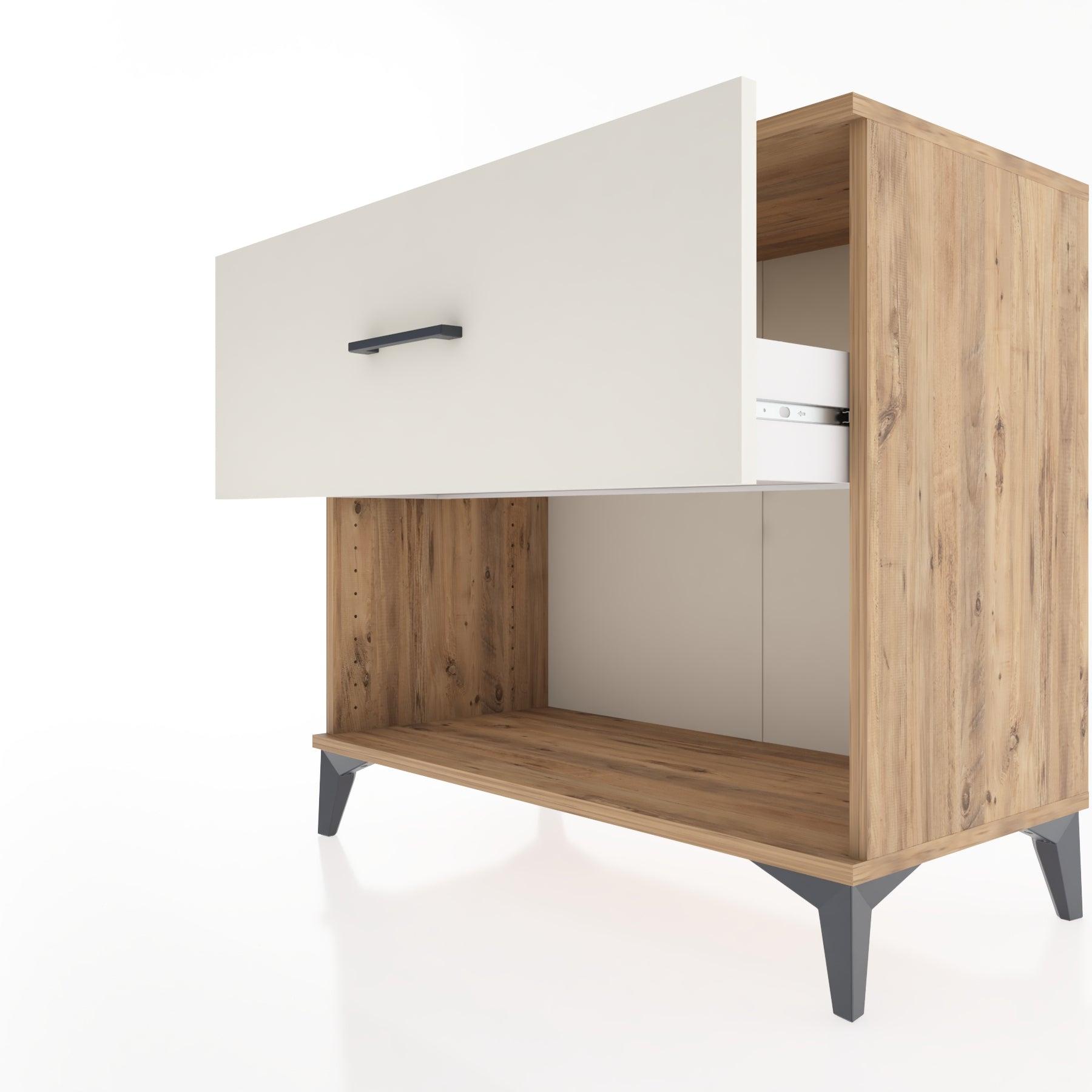 Woodntry Modüler Şifonyer Çam 88x44x68 cm Çekmeceli ve Raflı CR51-3