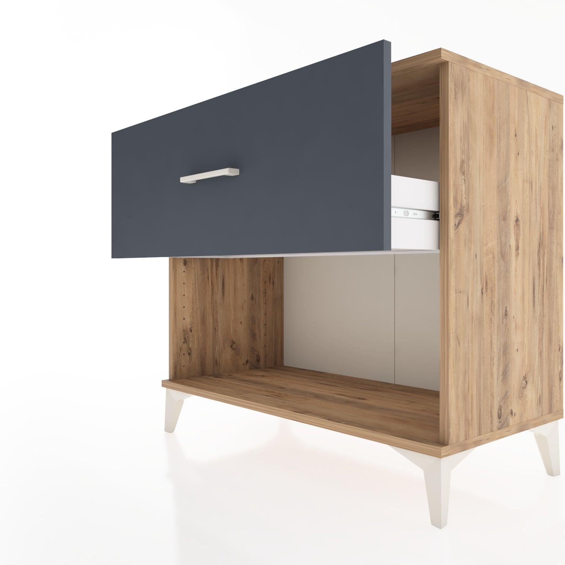 Woodntry Modüler Şifonyer Çam 88x44x68 cm Çekmeceli ve Raflı CR51-3