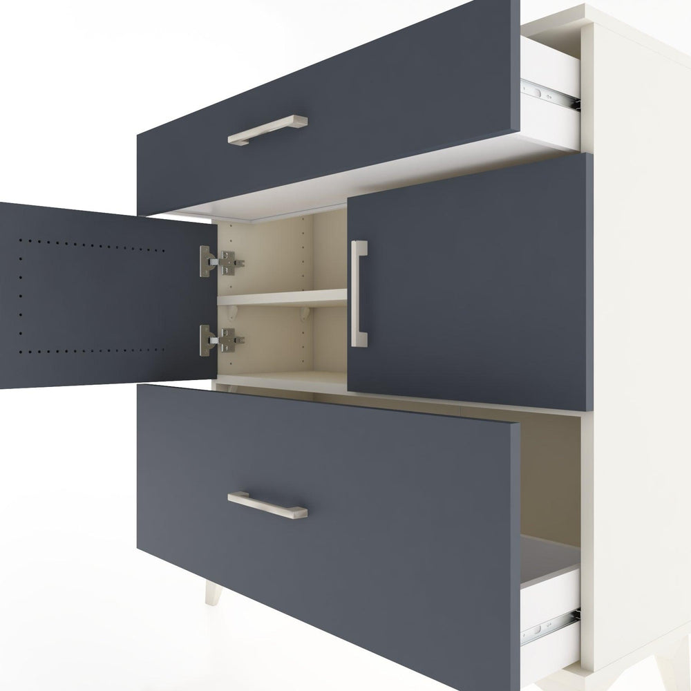 Woodntry Modular Dresser Moonstone 88x30x84 cm with Cover and Drawer KC52-1