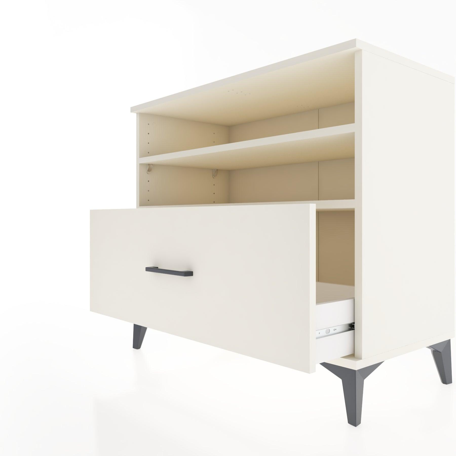 Woodntry Modüler Şifonyer Aytaşı 88x44x68 cm Çekmeceli ve Raflı CR52-1
