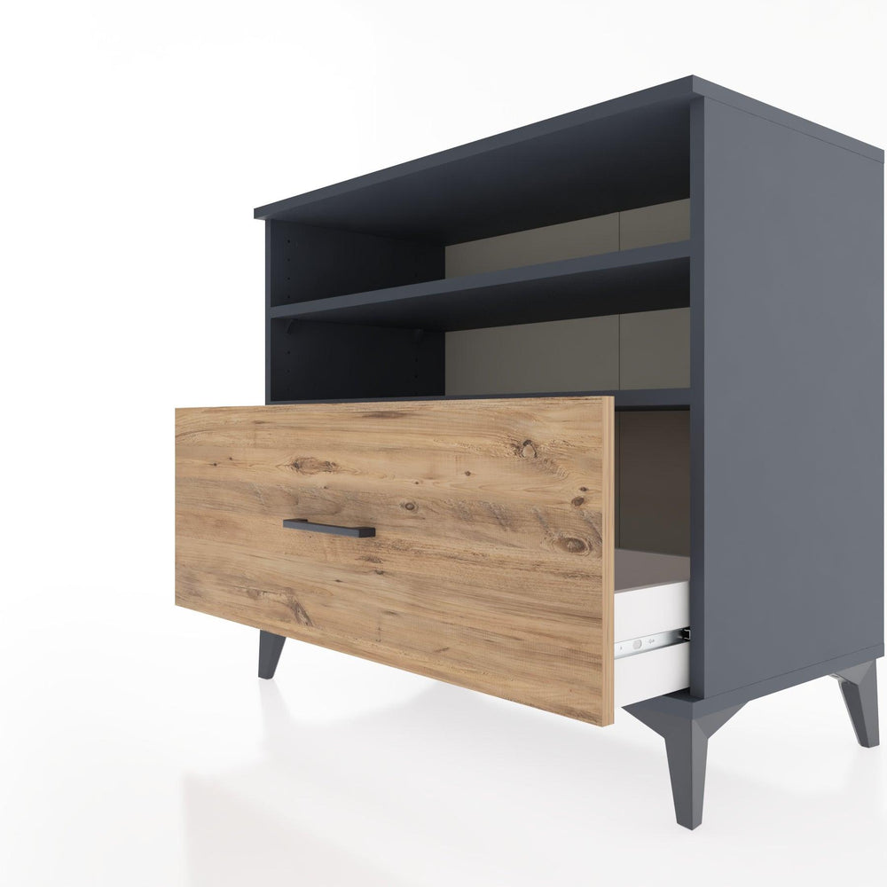Woodntry Modular Dresser Anthracite 88x44x68 cm with Drawers and Shelves CR52-2