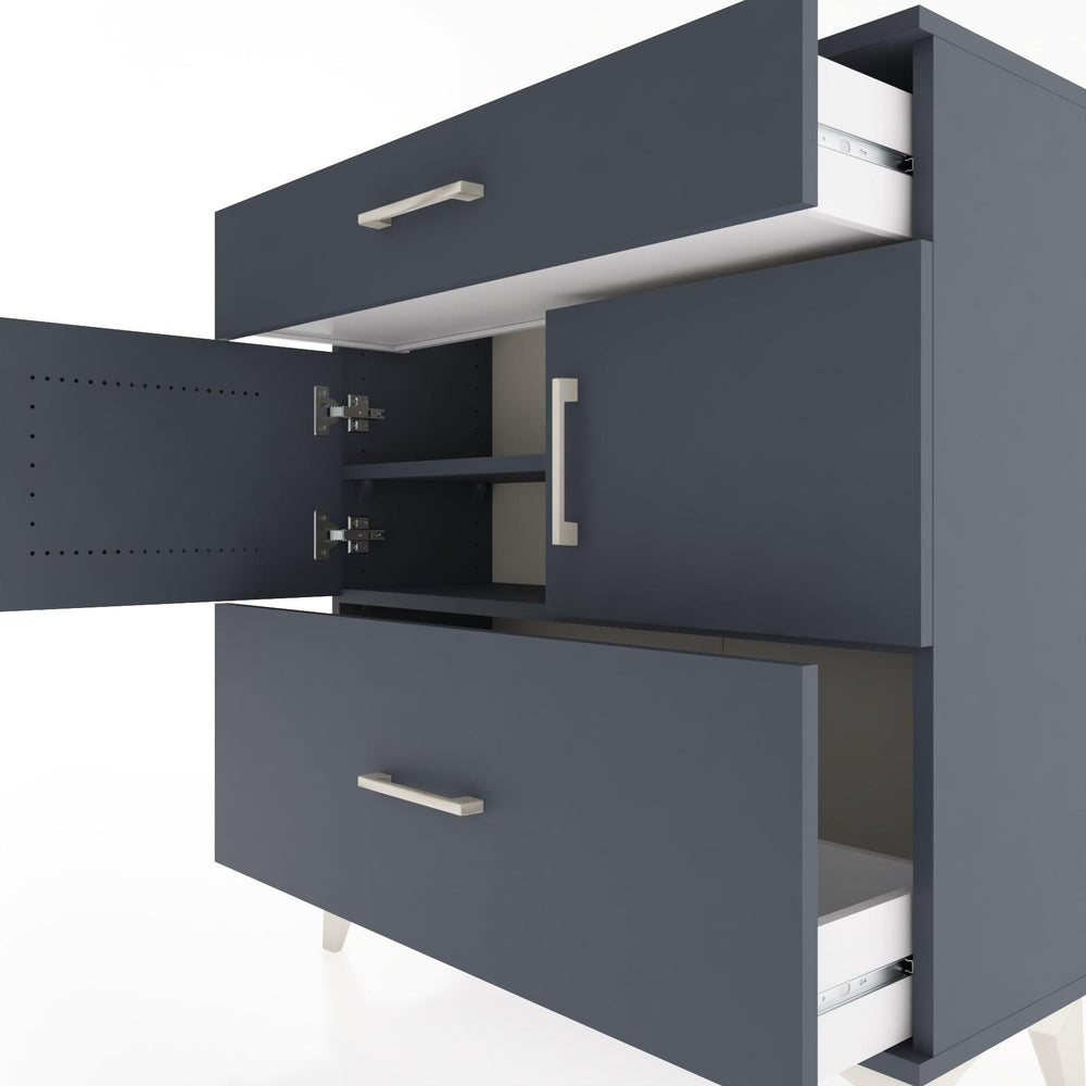 Woodntry Modular Dresser Anthracite 88x30x84 cm with Cover and Drawer KC52-2