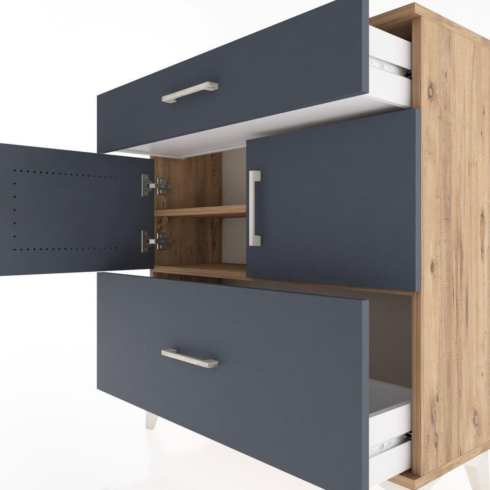 Woodntry Modular Dresser Pine 88x30x84 cm with Cover and Drawer KC52-3