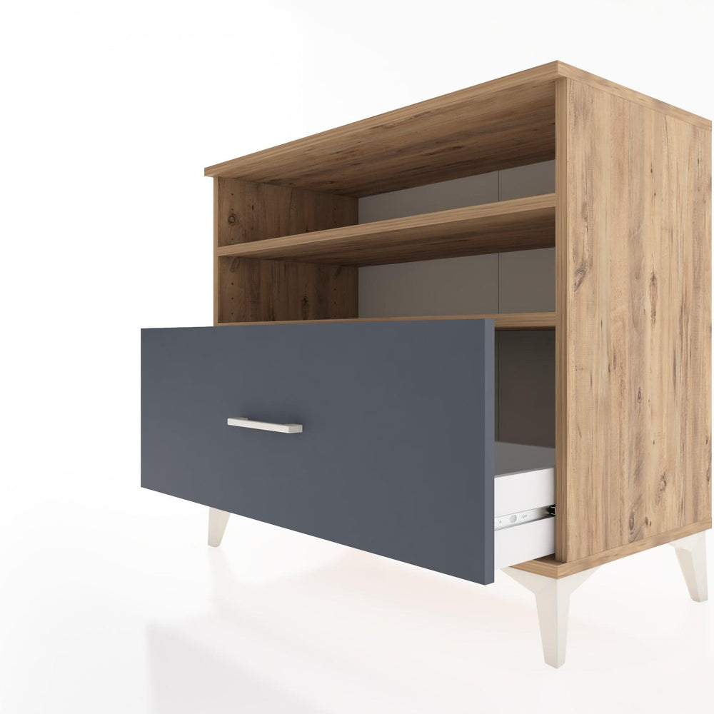 Woodntry Modüler Şifonyer Çam 88x44x68 cm Çekmeceli ve Raflı CR52-3