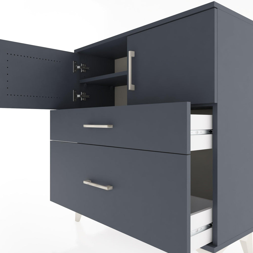 Woodntry Modular Dresser Anthracite 88x30x84 cm with Cover and Drawer KC53-2