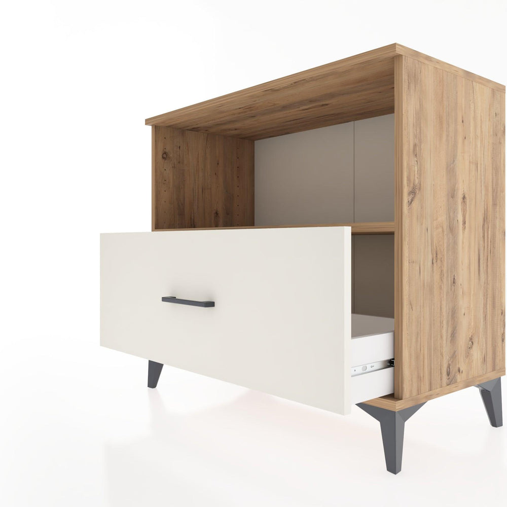 Woodntry Modüler Şifonyer Çam 88x44x68 cm Çekmeceli ve Raflı CR53-3