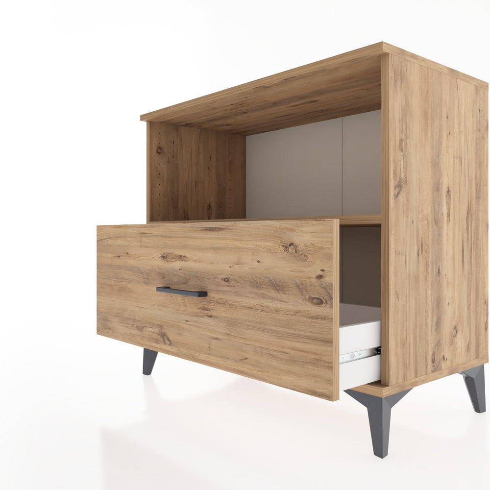 Woodntry Modüler Şifonyer Çam 88x44x68 cm Çekmeceli ve Raflı CR53-3