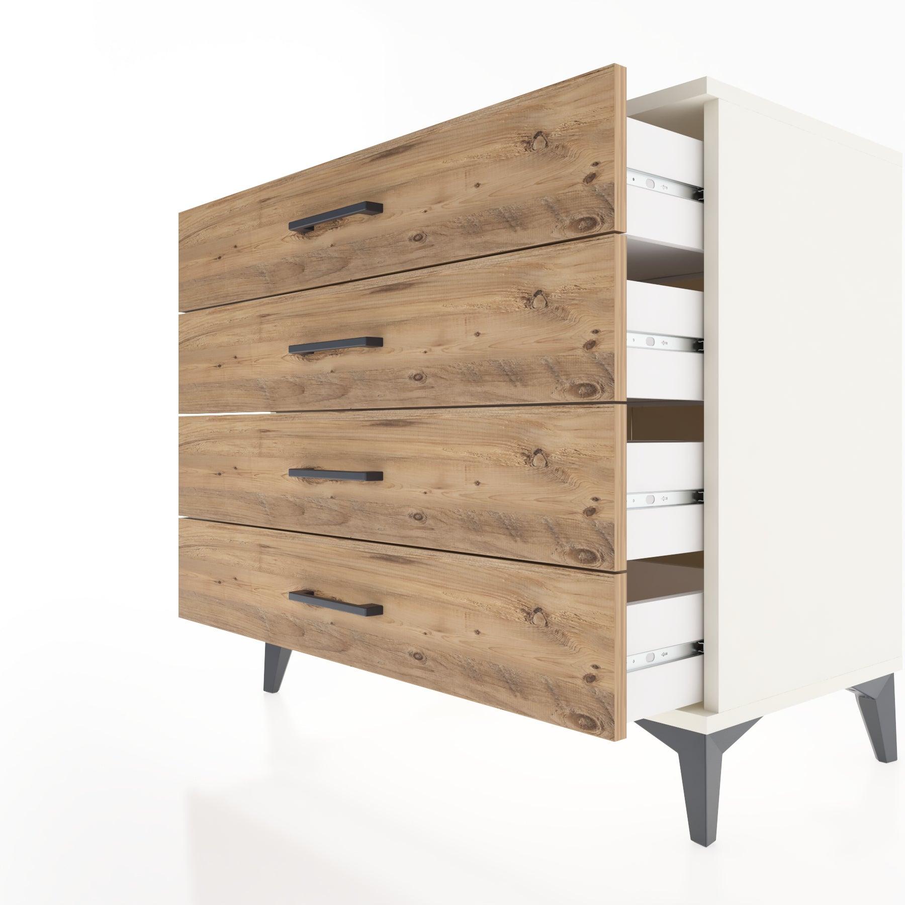 Woodntry Modüler Şifonyer Aytaşı 88x44x68 cm Çekmeceli C54-1