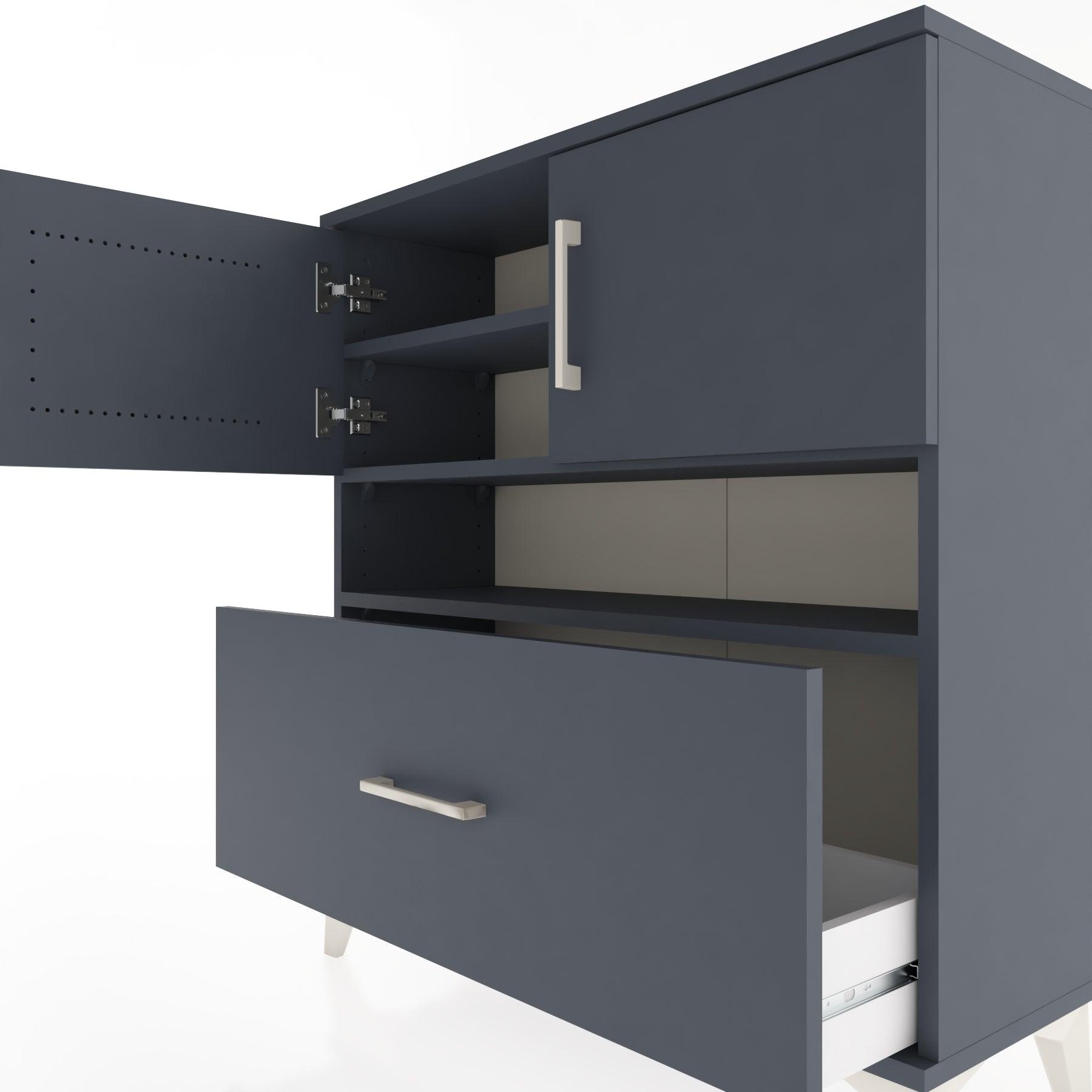 Woodntry Modular Dresser Anthracite 88x30x84 cm Functional F54-2