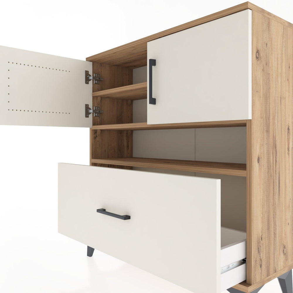 Woodntry Modüler Şifonyer Çam 88x30x84 cm Fonksiyonel F54-3