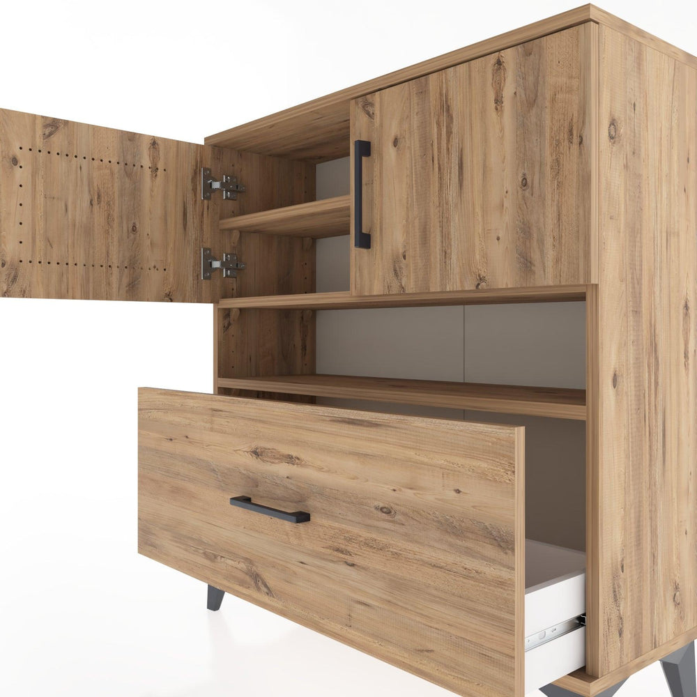 Woodntry Modüler Şifonyer Çam 88x30x84 cm Fonksiyonel F54-3