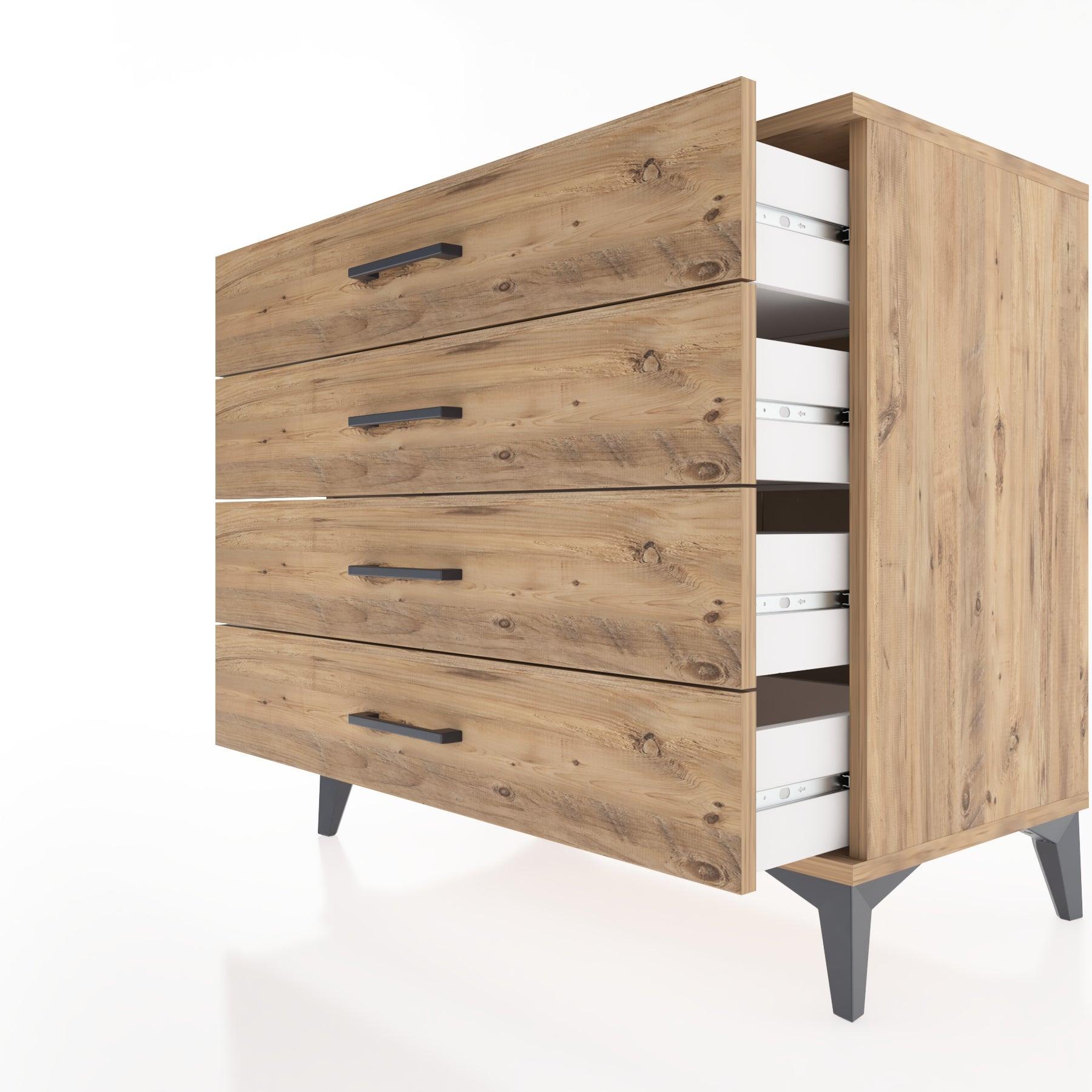 Woodntry Modüler Şifonyer Çam 88x44x68 cm Çekmeceli C54-3