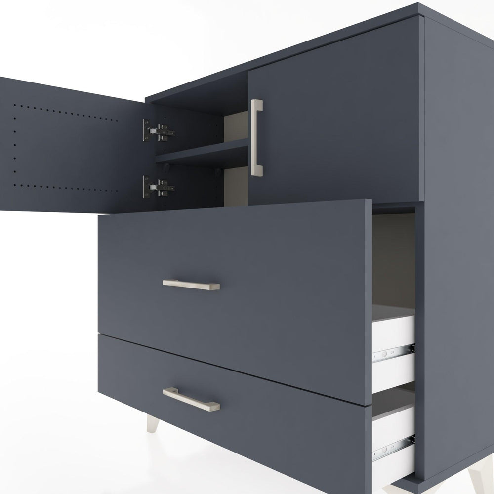 Woodntry Modular Dresser Anthracite 88x30x84 cm with Cover and Drawer KC55-2