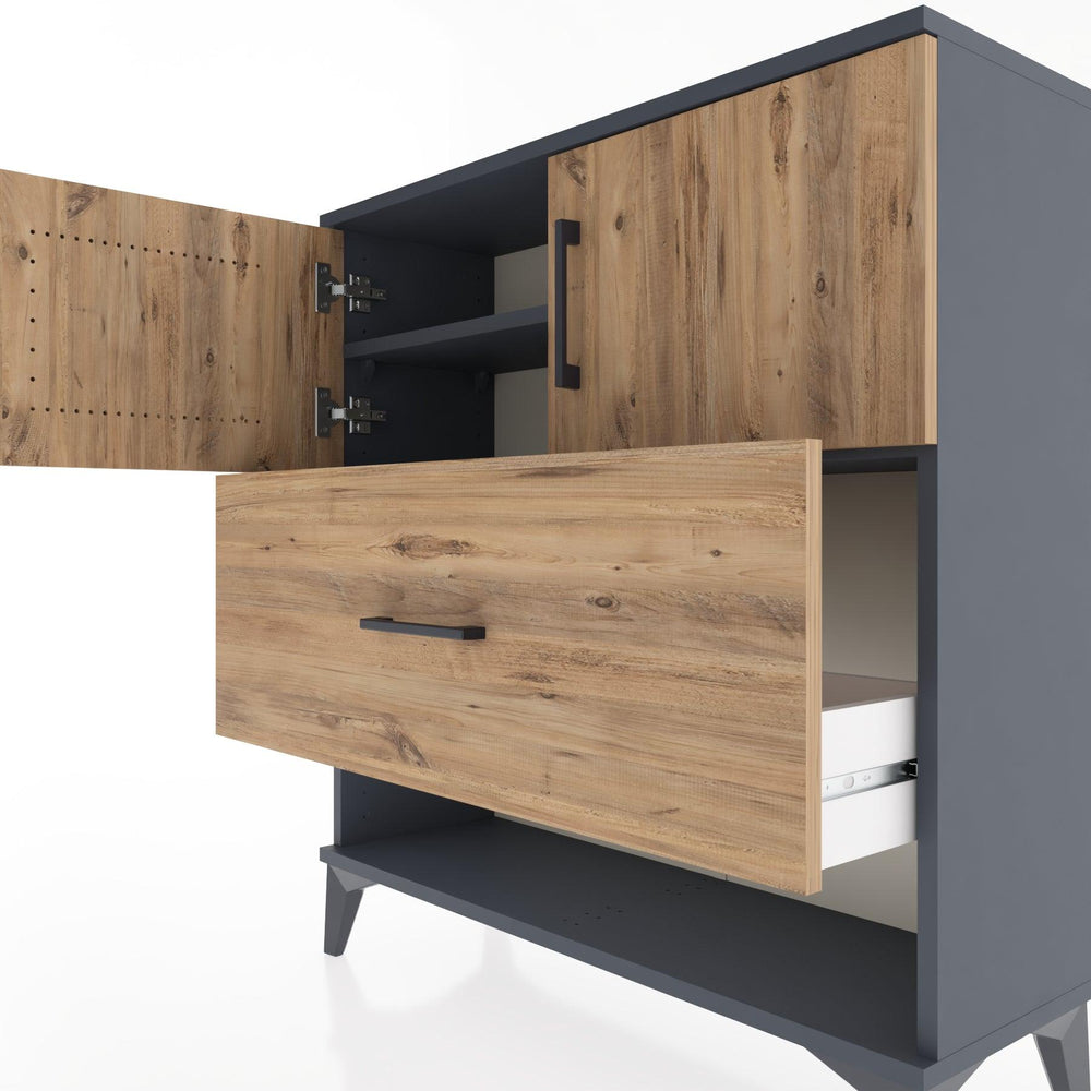 Woodntry Modular Dresser Anthracite 88x30x84 cm Functional F56-2