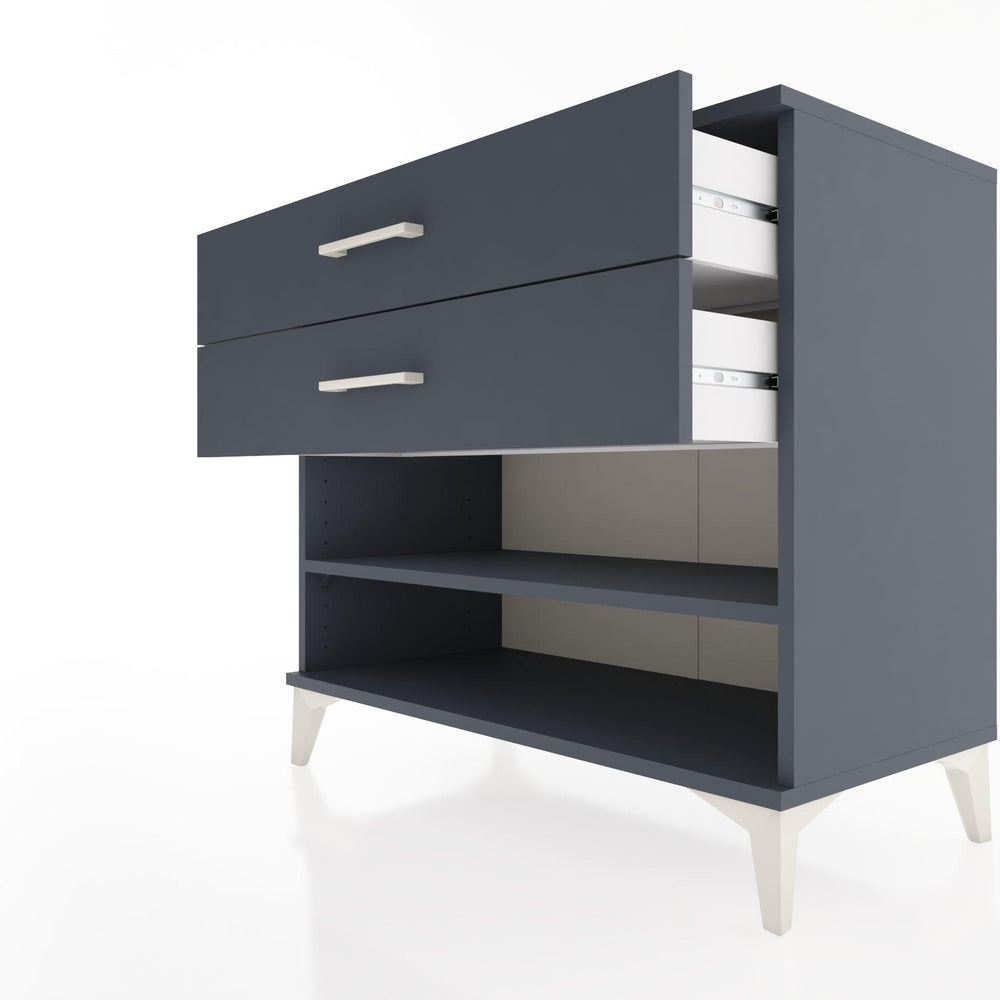 Woodntry Modular Dresser Anthracite 88x44x68 cm with Drawers and Shelves CR56-2