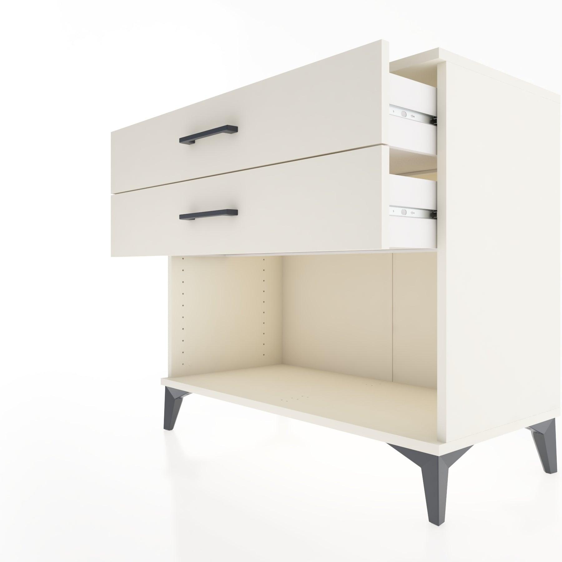 Woodntry Modüler Şifonyer Aytaşı 88x44x68 cm Çekmeceli ve Raflı CR57-1