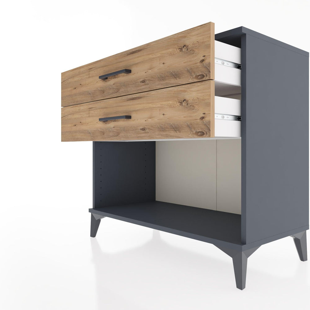 Woodntry Modular Dresser Anthracite 88x44x68 cm with Drawers and Shelves CR57-2