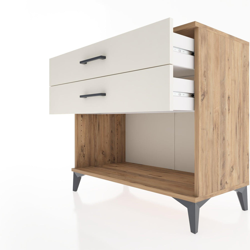 Woodntry Modüler Şifonyer Çam 88x44x68 cm Çekmeceli ve Raflı CR57-3