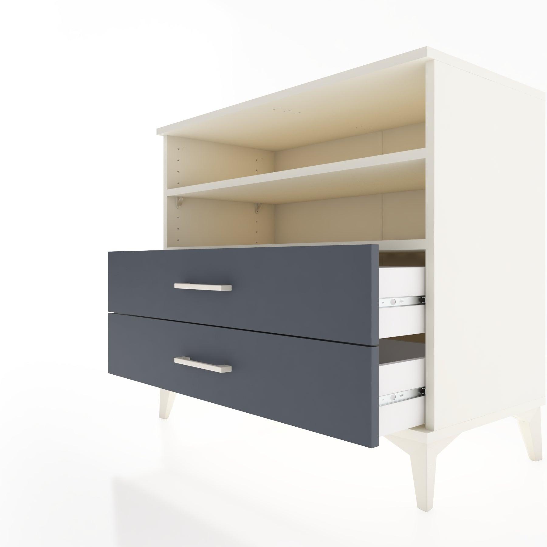 Woodntry Modüler Şifonyer Aytaşı 88x44x68 cm Çekmeceli ve Raflı CR58-1