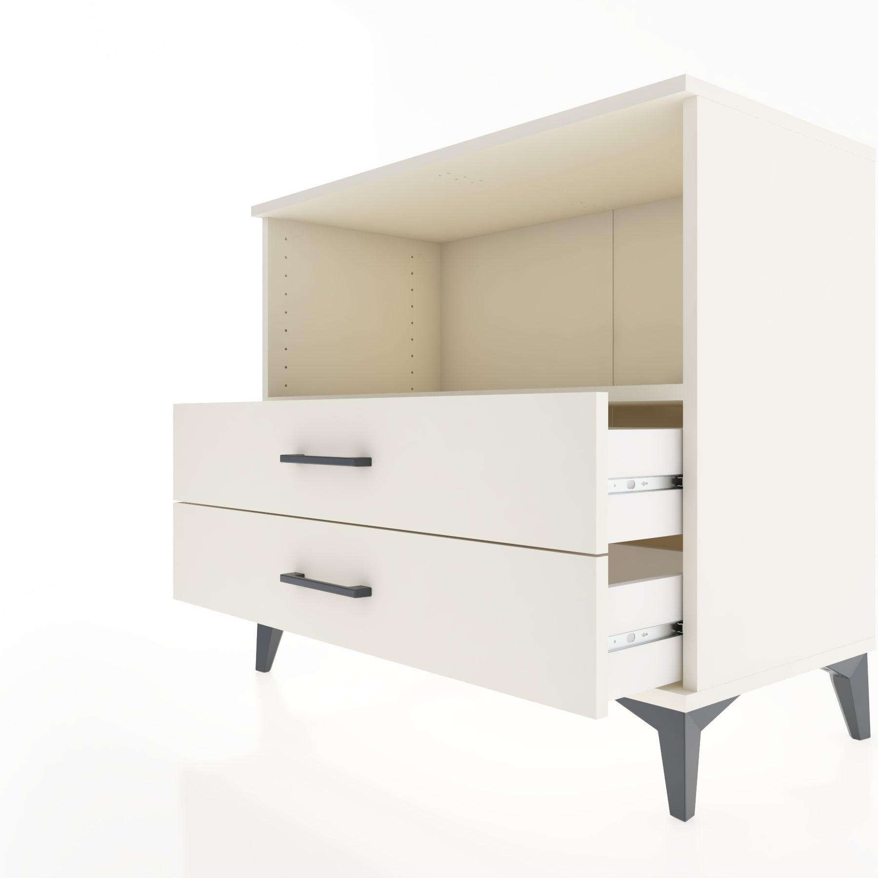 Woodntry Modüler Şifonyer Aytaşı 88x44x68 cm Çekmeceli ve Raflı CR59-1