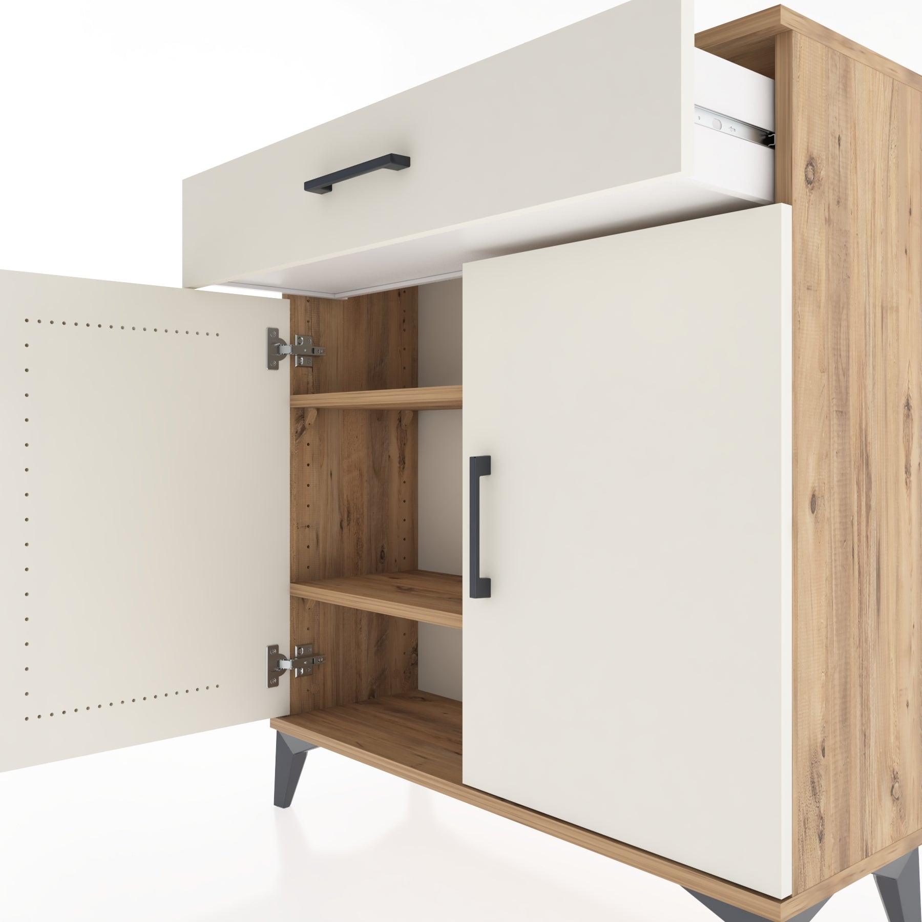 Woodntry Modular Dresser Pine 88x30x84 cm with Cover and Drawer KC59-3