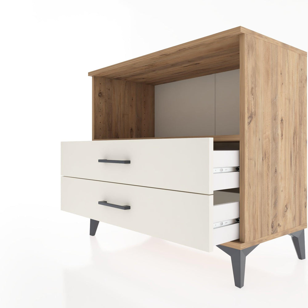 Woodntry Modular Dresser Pine 88x44x68 cm with Drawers and Shelves CR59-3