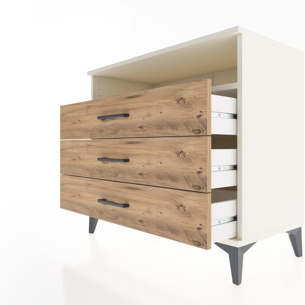 Woodntry Modüler Şifonyer Aytaşı 88x44x68 cm Çekmeceli ve Raflı CR60-1