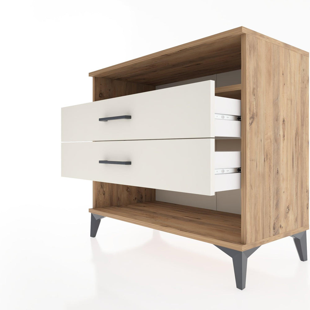 Woodntry Modüler Şifonyer Çam 88x44x68 cm Çekmeceli ve Raflı CR61-3