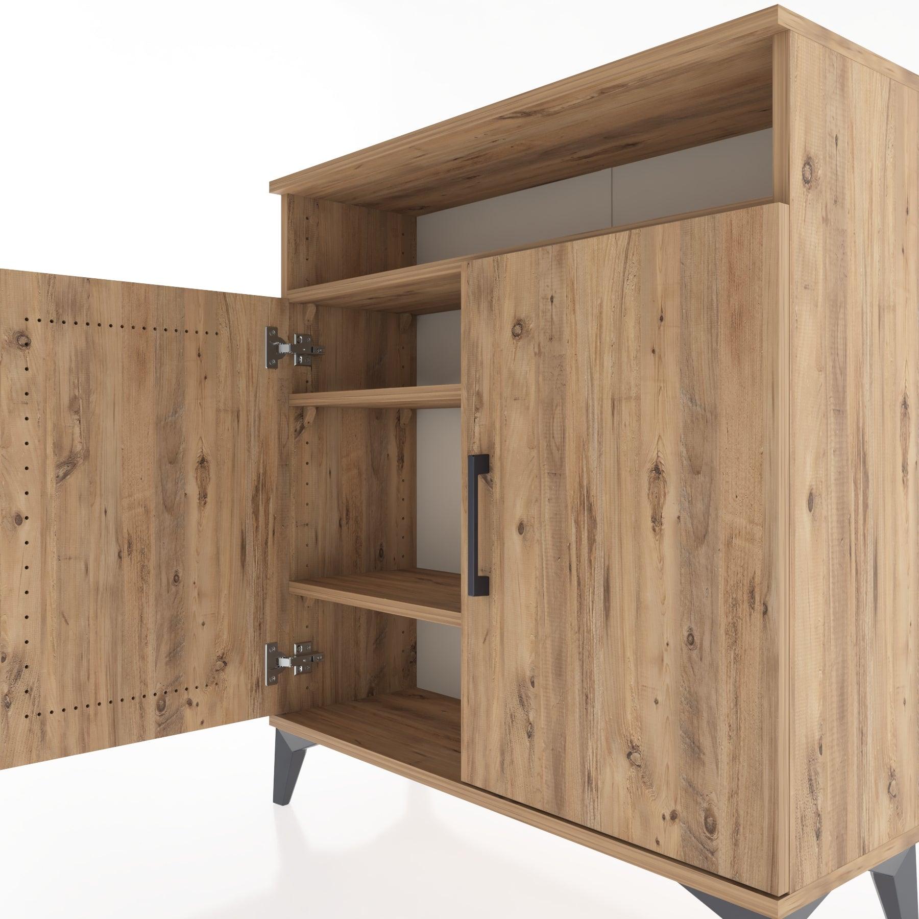 Woodntry Modular Dresser Pine 88x30x84 cm with Cover and Shelf KR61-3