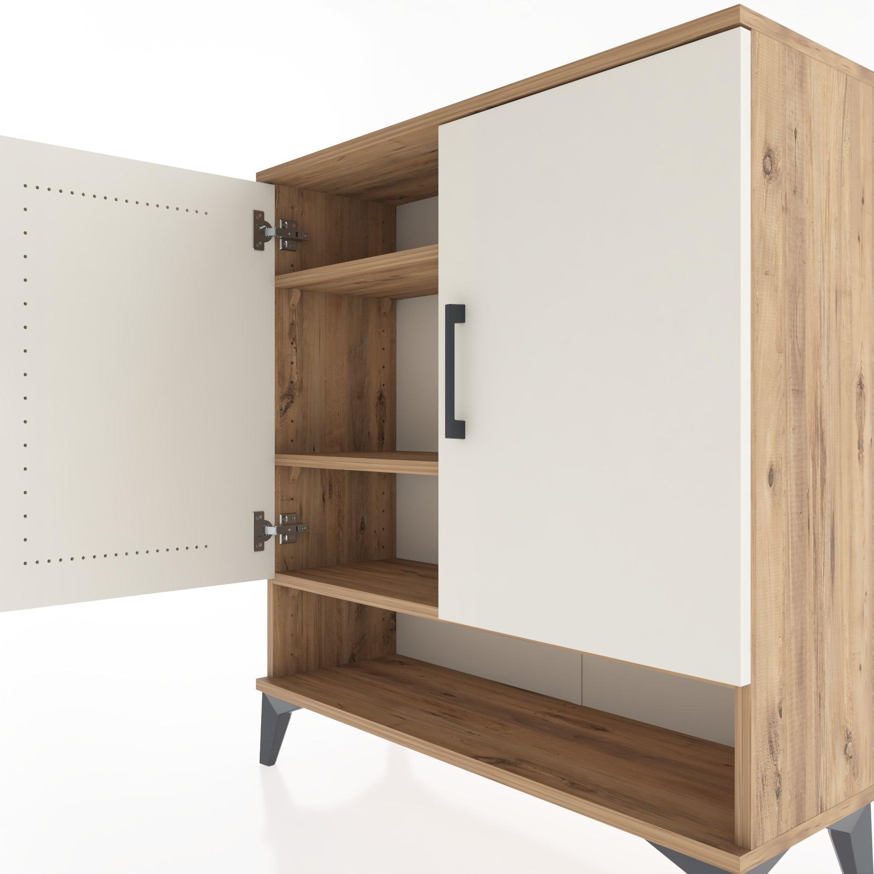 Woodntry Modular Dresser Pine 88x30x84 cm with Cover and Shelf KR62-3