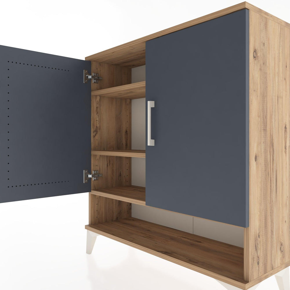 Woodntry Modüler Şifonyer Çam 88x30x84 cm Kapaklı ve Raflı KR62-3