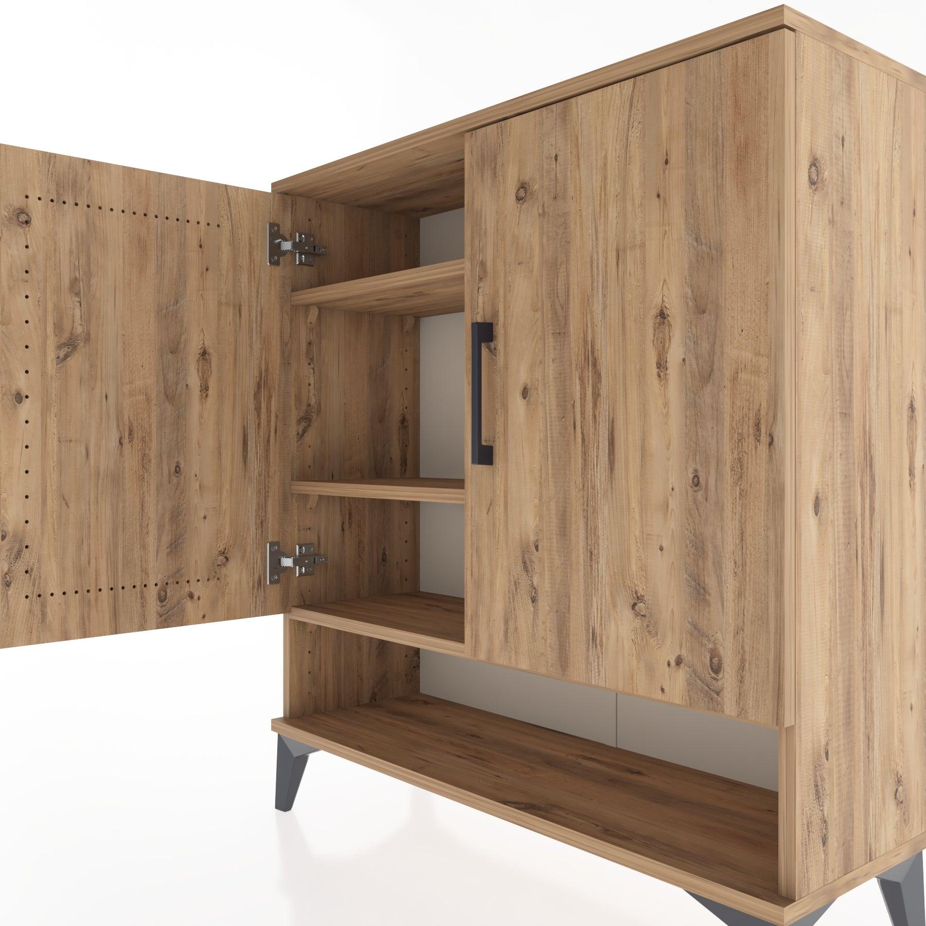 Woodntry Modular Dresser Pine 88x30x84 cm with Cover and Shelf KR62-3